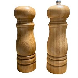 Salt Shaker & Pepper Mill Wooden Set
